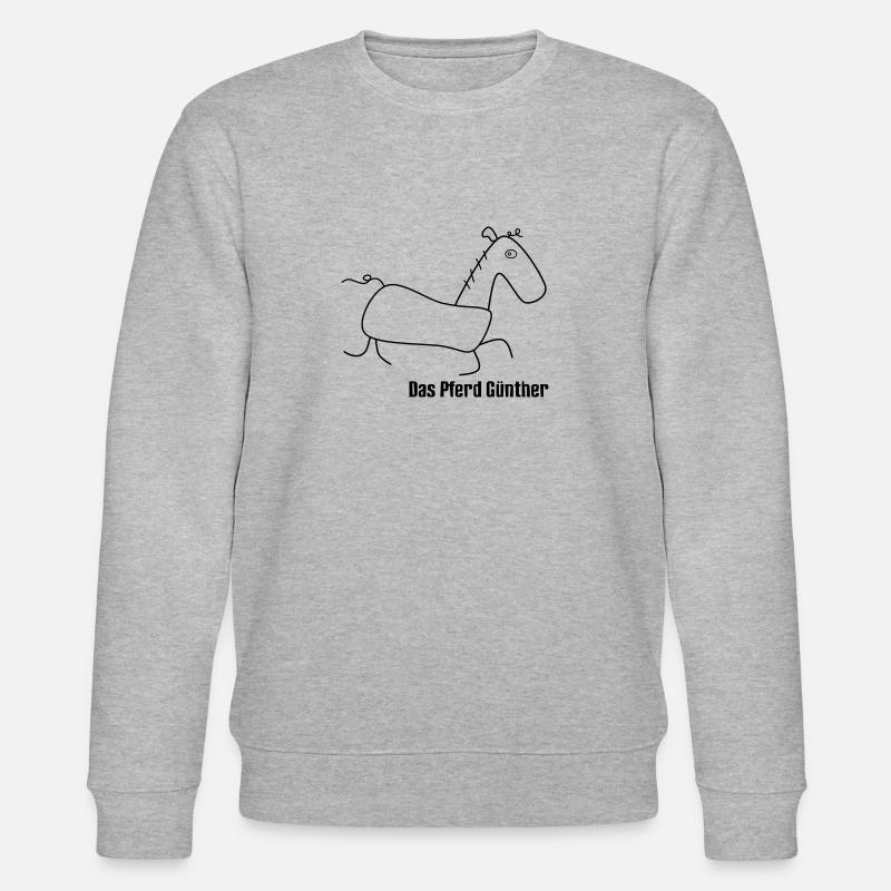 Das Pferd Günther - Stanley/Stella Unisex Bio-Sweatshirt CHANGER - Grau meliert