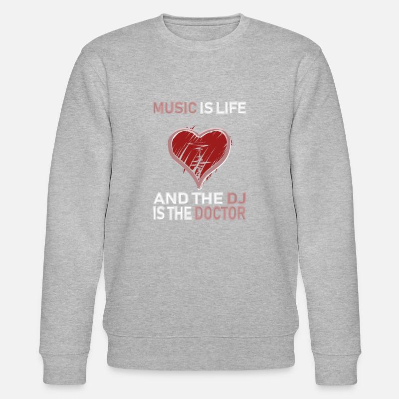 DJ - Musik ist Leben - Stanley/Stella Unisex Bio-Sweatshirt CHANGER  - Grau meliert