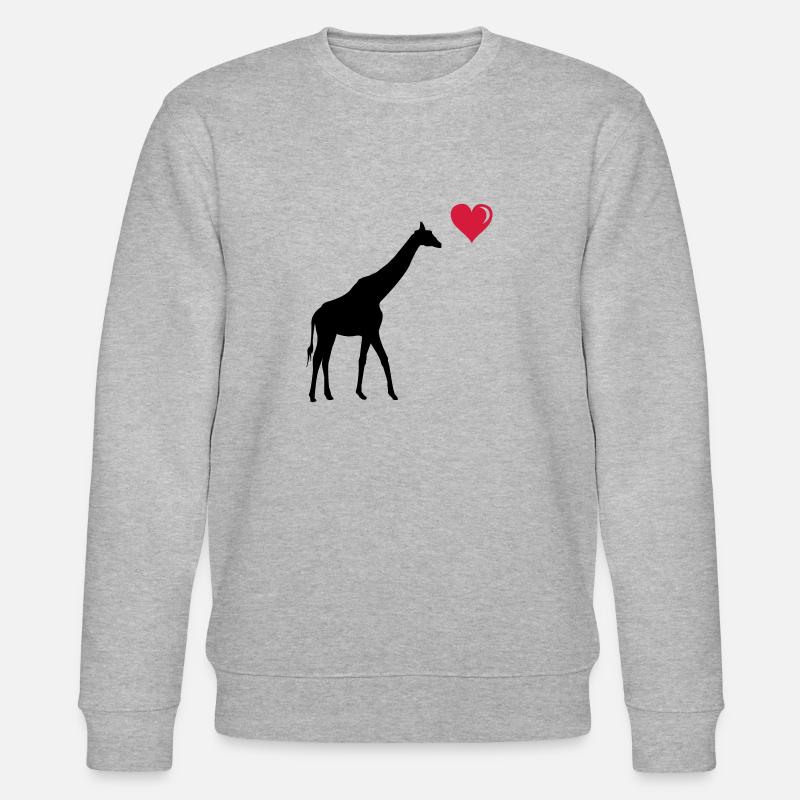 girafe love - Sweat bio CHANGER Stanley/Stella Unisexe - gris chiné