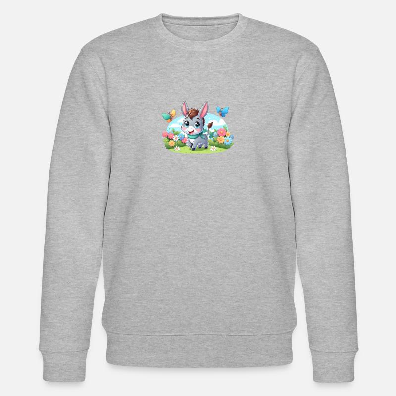 Esel 2 - Stanley/Stella Unisex Bio-Sweatshirt CHANGER  - Grau meliert