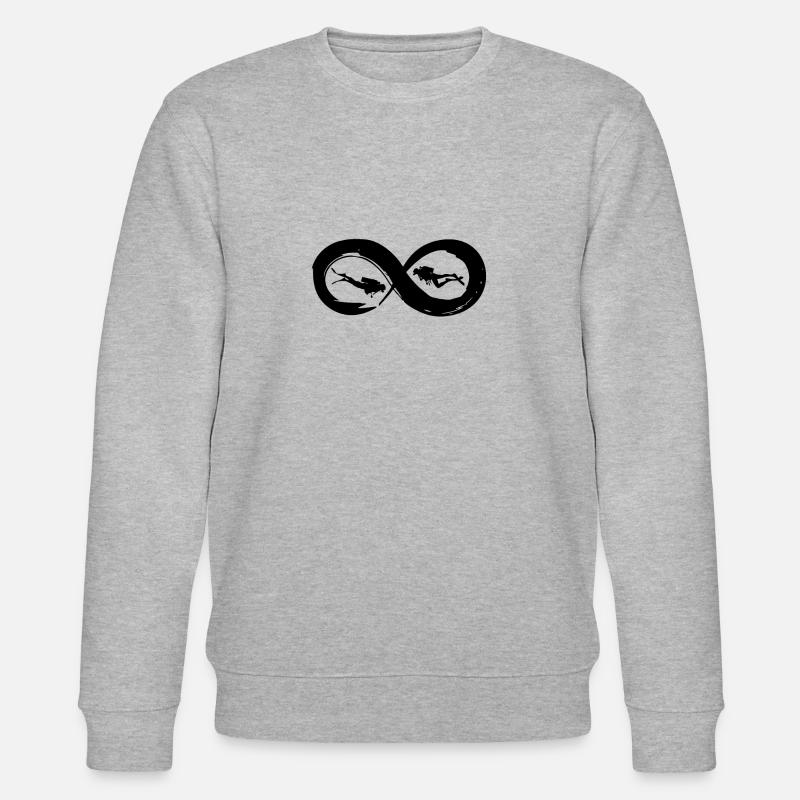 Infinity Tauchen - Unendlichkeit Tauchen - Stanley/Stella Unisex Bio-Sweatshirt CHANGER  - Grau meliert