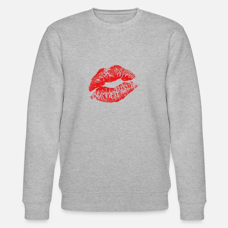 Lips Red - Stanley/Stella Unisex Bio-Sweatshirt CHANGER  - Grau meliert