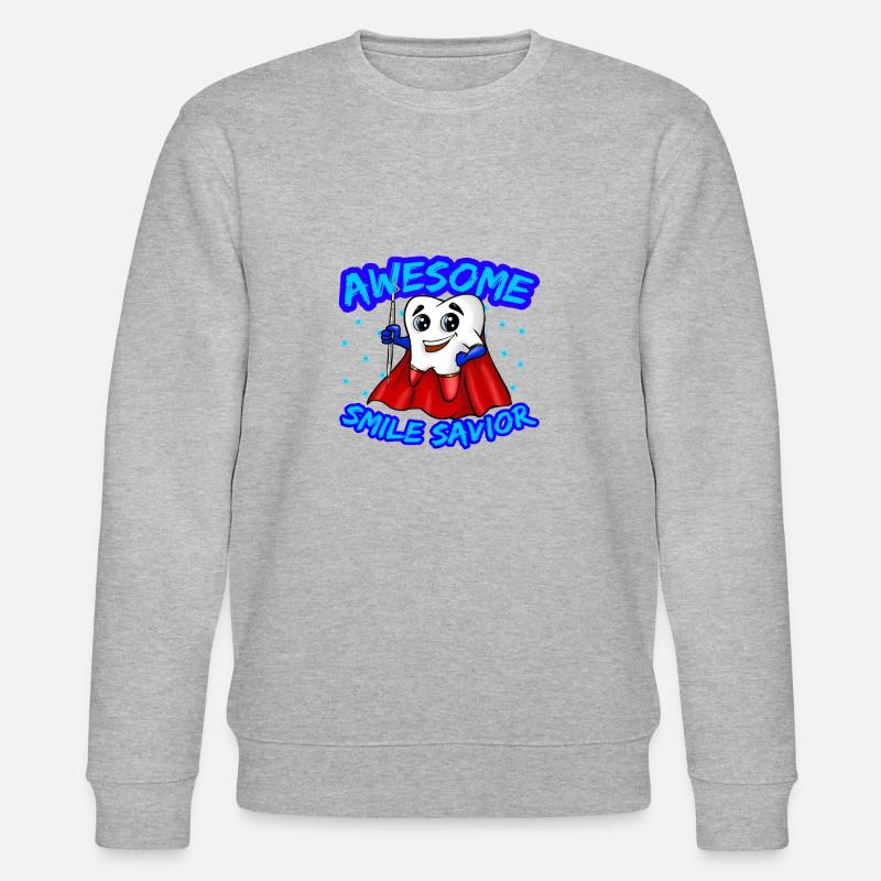 Super-héros dentiste Assistante Smile Cadeau - Sweat bio CHANGER Stanley/Stella Unisexe - gris chiné