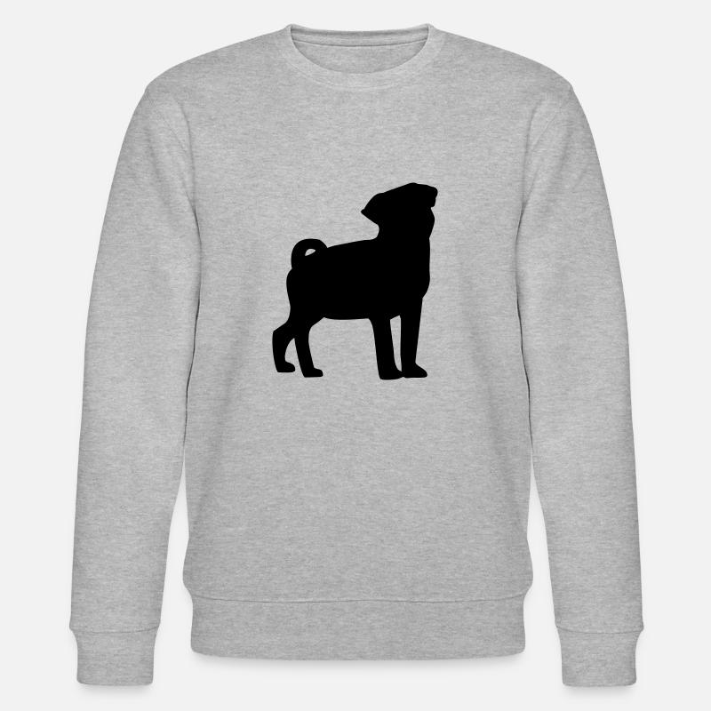 Mops - Stanley/Stella Unisex Bio-Sweatshirt CHANGER  - Grau meliert