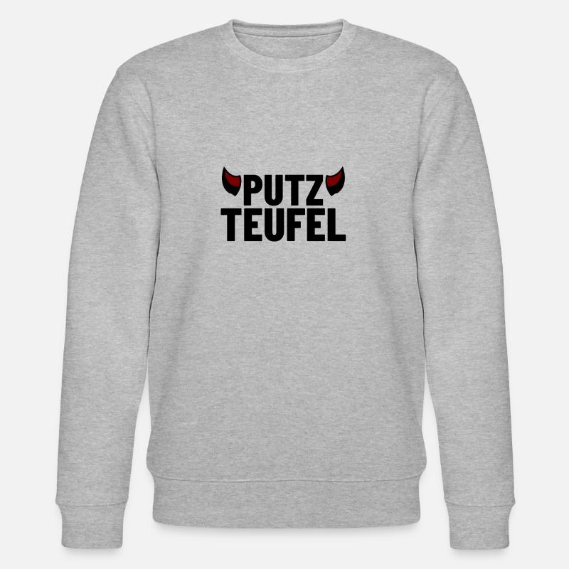 Putzteufel - Putzfimmel - Stanley/Stella Unisex Bio-Sweatshirt CHANGER  - Grau meliert