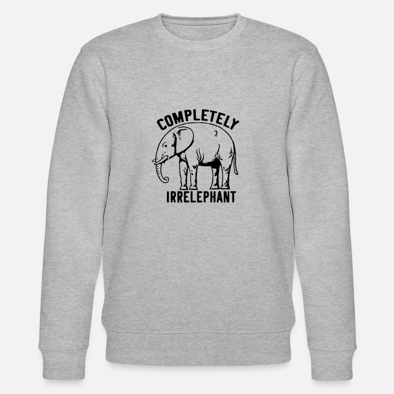 Elephant elephant pun - Stanley/Stella CHANGER Unisex Organic Sweatshirt - heather grey