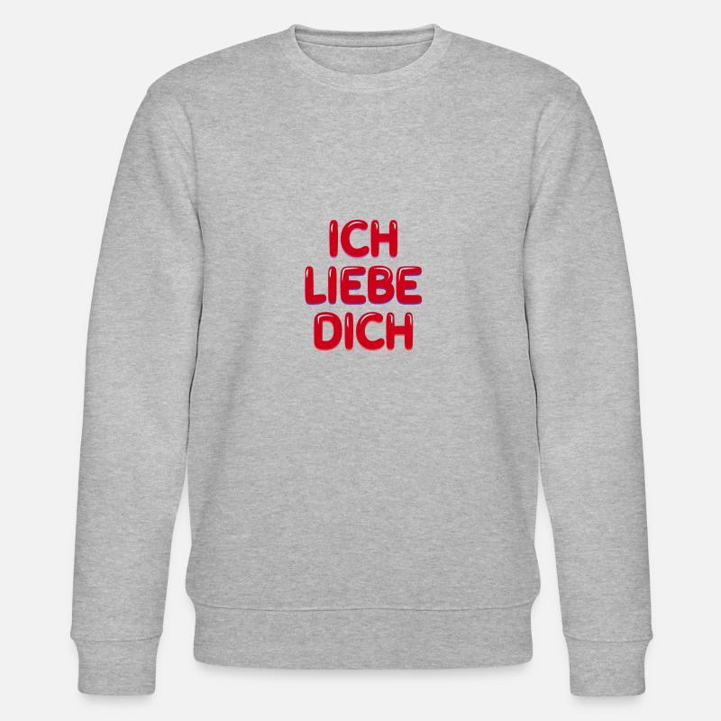 Ich liebe dich - Stanley/Stella Unisex Bio-Sweatshirt CHANGER  - Grau meliert