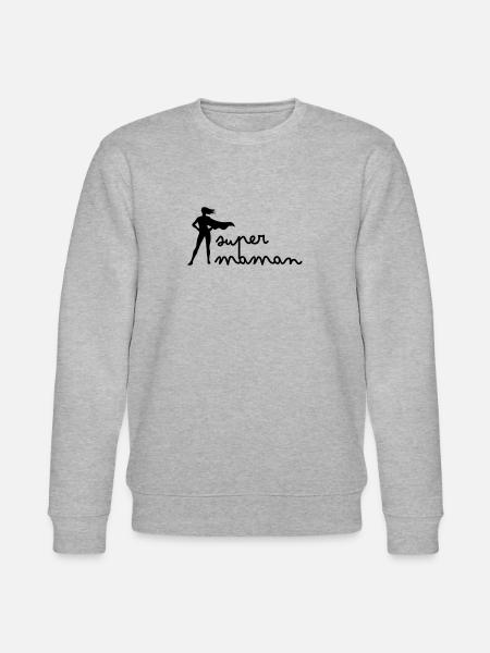Super Mom - Stanley/Stella CHANGER Unisex Organic Sweatshirt - heather grey