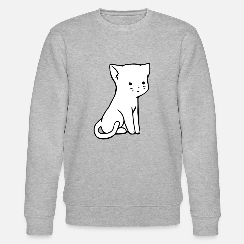 Süßes Katzen Design - Stanley/Stella Unisex Bio-Sweatshirt CHANGER  - Grau meliert