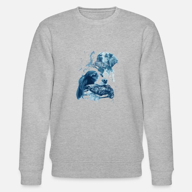 Chasse Chasseur chien de chasse - Sweat bio CHANGER Stanley/Stella Unisexe - gris chiné