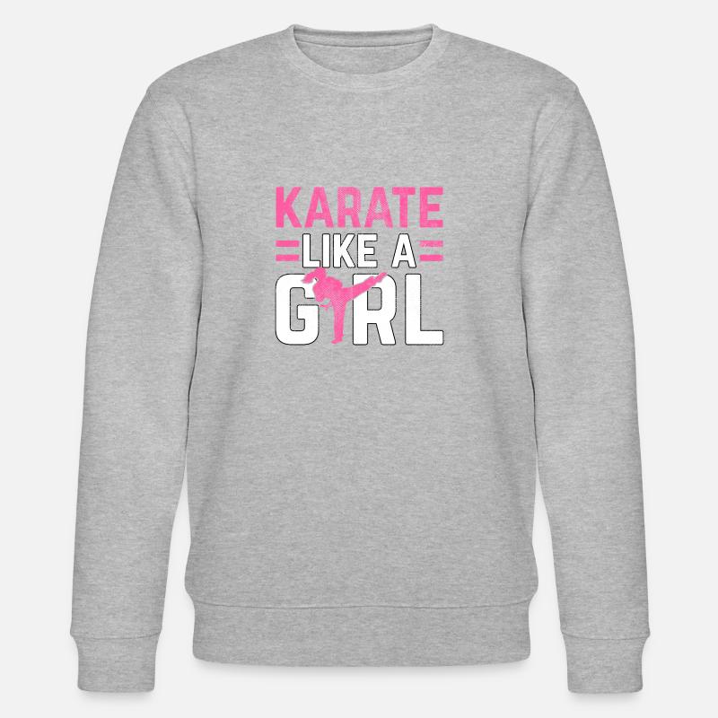 Karate wie ein Mädchen - Stanley/Stella Unisex Bio-Sweatshirt CHANGER  - Grau meliert