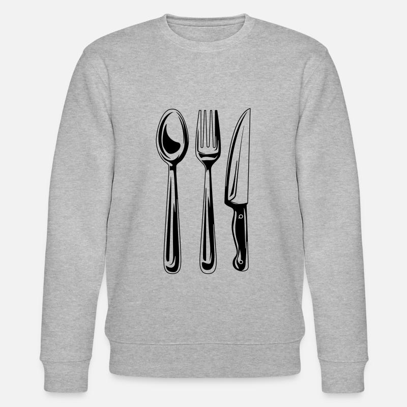 besteck symbol - Stanley/Stella Unisex Bio-Sweatshirt CHANGER  - Grau meliert