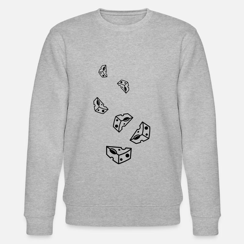 Käse Symbol - Stanley/Stella Unisex Bio-Sweatshirt CHANGER  - Grau meliert