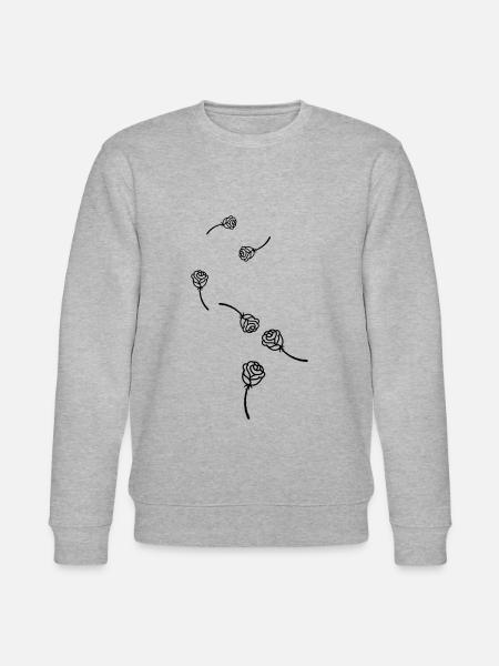 Rose symbol - Stanley/Stella CHANGER Unisex Organic Sweatshirt - heather grey