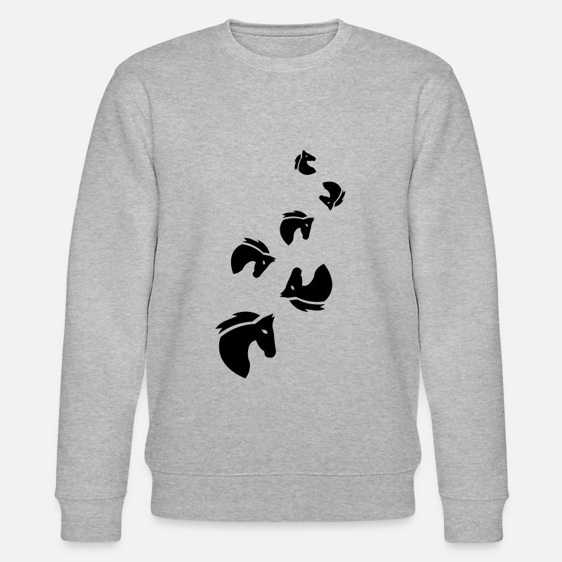 Pferd symbol - Stanley/Stella Unisex Bio-Sweatshirt CHANGER  - Grau meliert