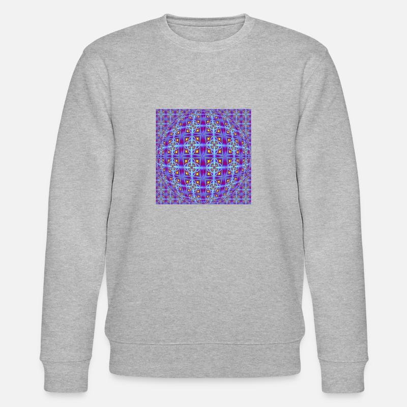 FRACTAL PATTERN LIGHT OP ART - Stanley/Stella Unisex Bio-Sweatshirt CHANGER  - Grau meliert