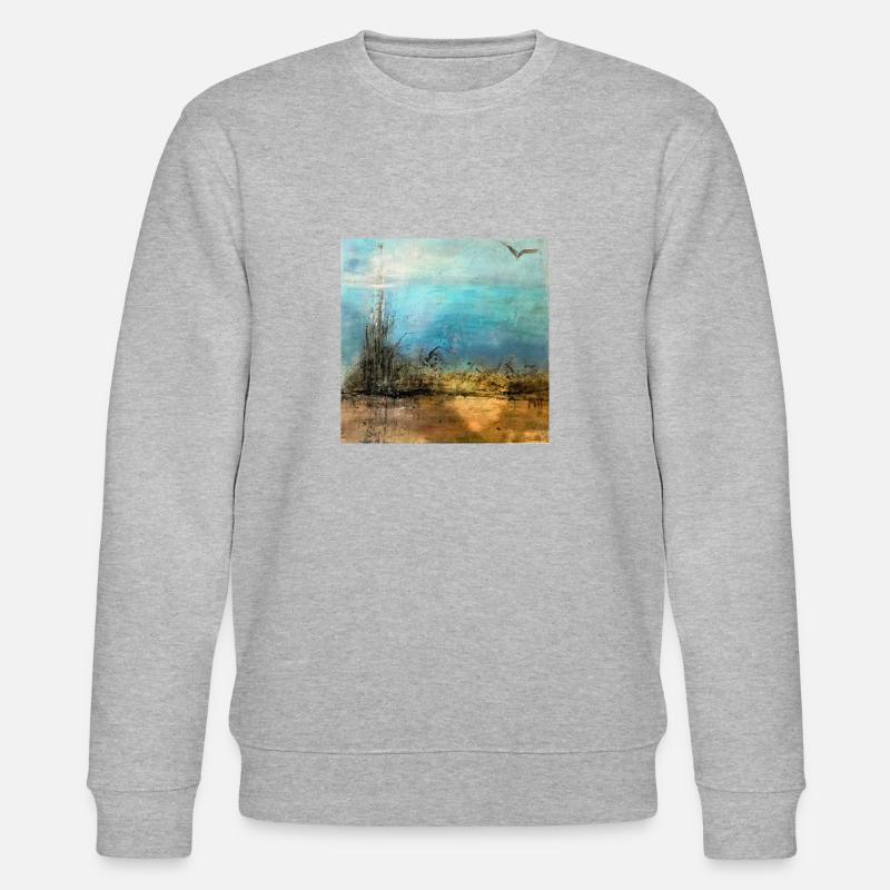 DIE WÜSTE - Stanley/Stella Unisex Bio-Sweatshirt CHANGER  - Grau meliert