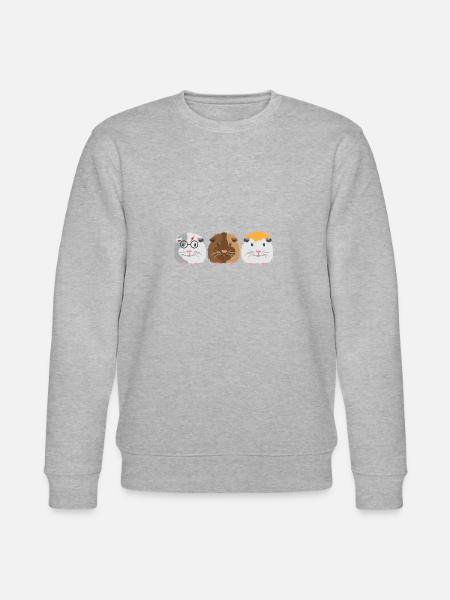 Three little Guinea pigs - Stanley/Stella CHANGER Unisex Organic Sweatshirt - heather grey