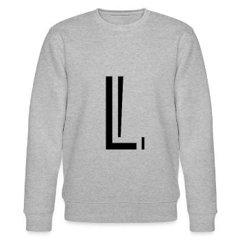 Letter L. - Stanley/Stella CHANGER Unisex Organic Sweatshirt - heather grey - Front - Nik (191cm) & Marisol (170cm)