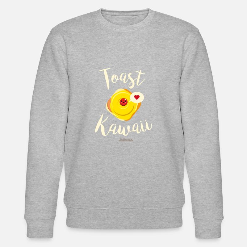 Toast Kawaii - Stanley/Stella Unisex Bio-Sweatshirt CHANGER - Grau meliert