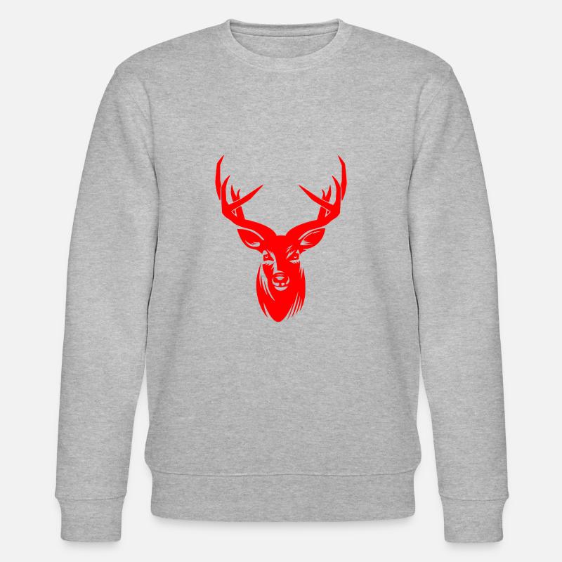 Hirschgeweih - Stanley/Stella Unisex Bio-Sweatshirt CHANGER  - Grau meliert