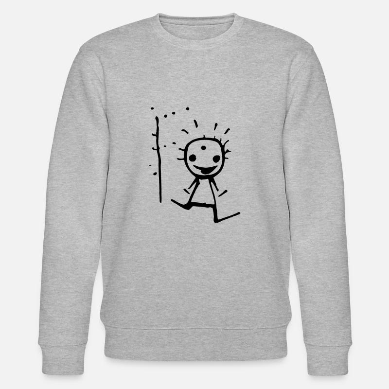 Strickmännchen Abstrakt - Stanley/Stella Unisex Bio-Sweatshirt CHANGER  - Grau meliert