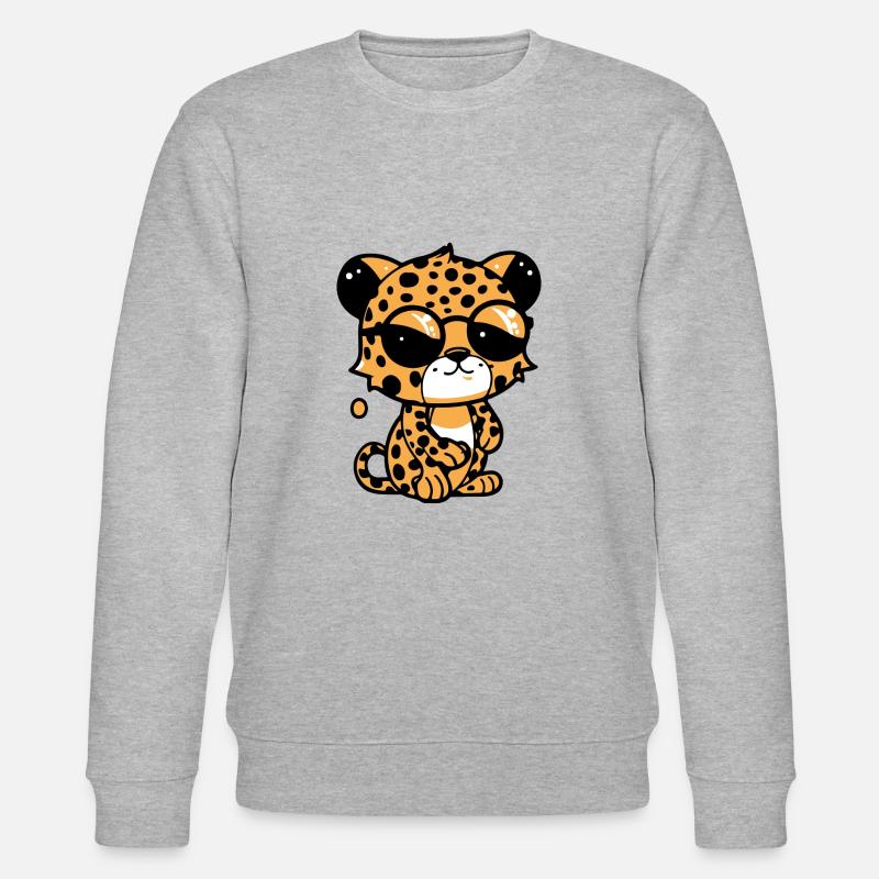 Zoolto the Leopard - Stanley/Stella CHANGER Unisex Organic Sweatshirt - heather grey