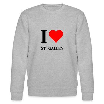 I love ST Gallen 1 - Stanley/Stella CHANGER Unisex Organic Sweatshirt - heather grey - Front - Nik (191cm) & Marisol (170cm)