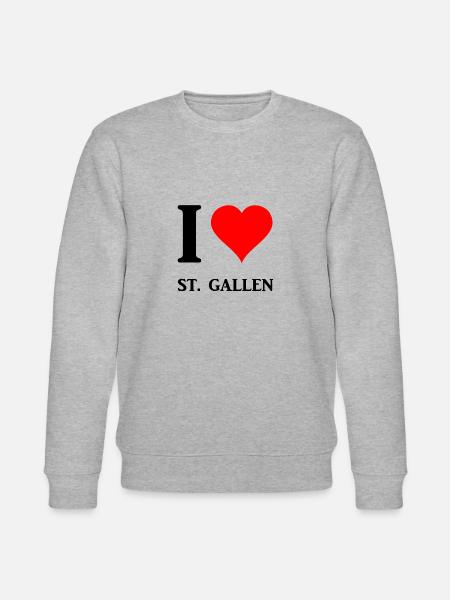 I love ST Gallen 1 - Stanley/Stella CHANGER Unisex Organic Sweatshirt - heather grey