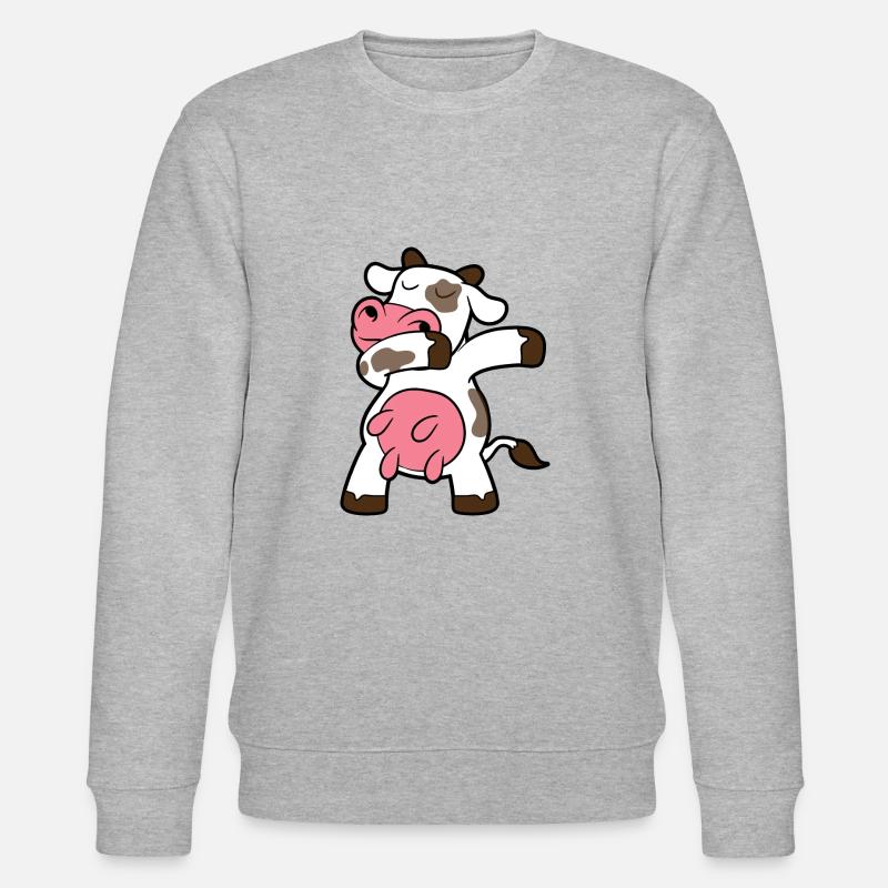 Dabbing Dab Kuh - Stanley/Stella Unisex Bio-Sweatshirt CHANGER  - Grau meliert