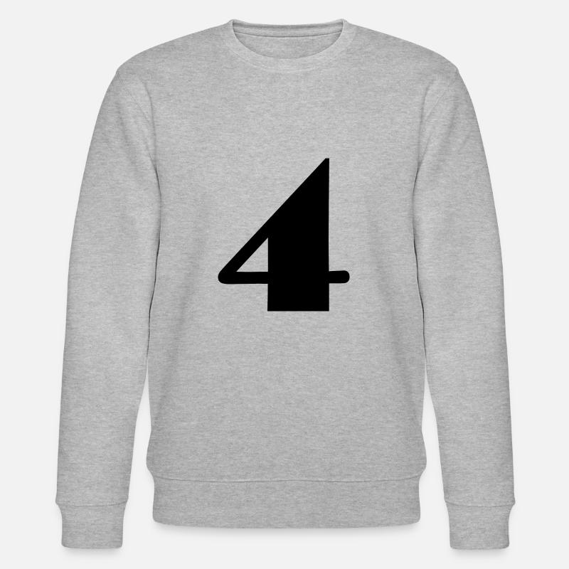 4 ANS,4e ANNIVERSAIRE,ANNIVERSAIRE 4 ANS - Sweat bio CHANGER Stanley/Stella Unisexe - gris chiné