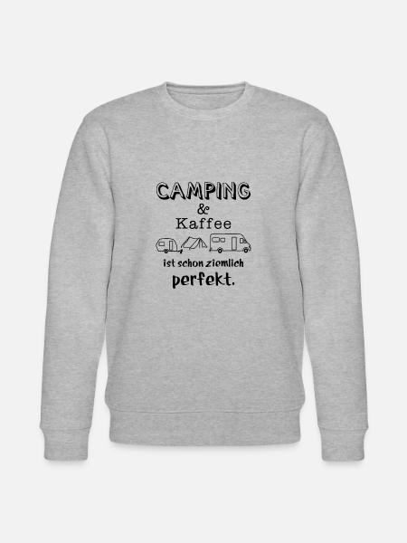 camping und kaffee - Stanley/Stella Unisex Bio-Sweatshirt CHANGER - Grau meliert