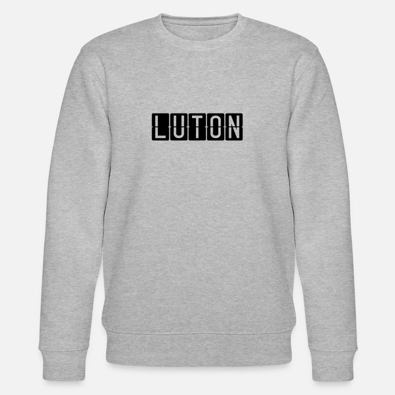 Luton Flughafentafel - Stanley/Stella Unisex Bio-Sweatshirt CHANGER - Grau meliert