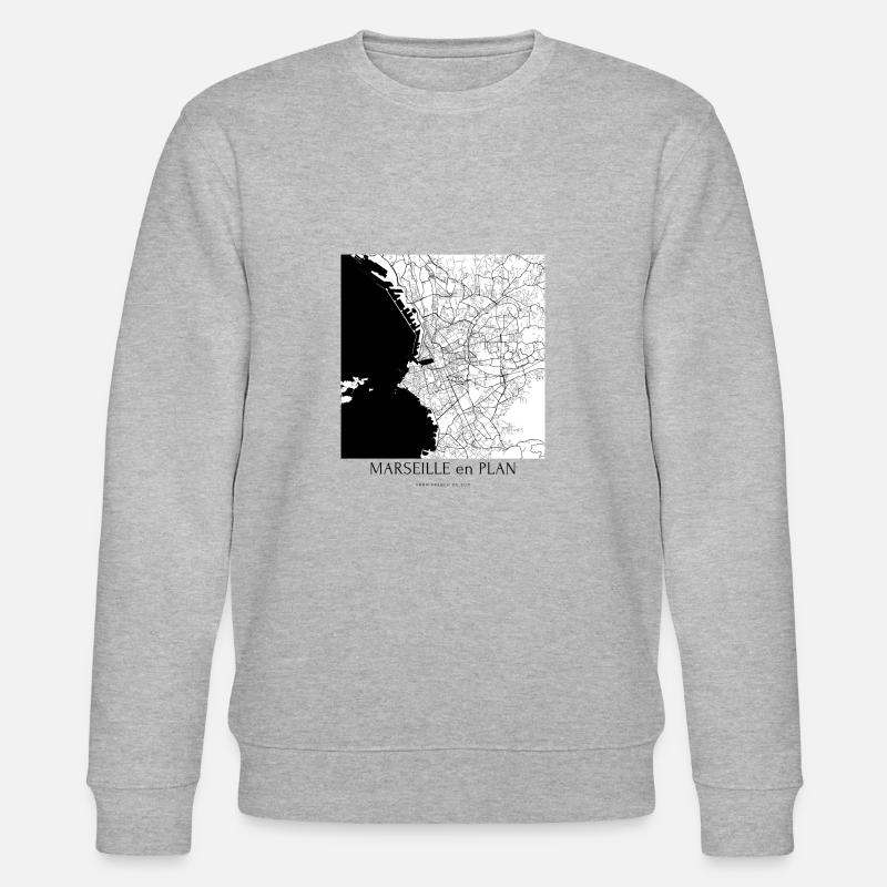 MARSEILLE en PLAN § - Sweat bio CHANGER Stanley/Stella Unisexe - gris chiné