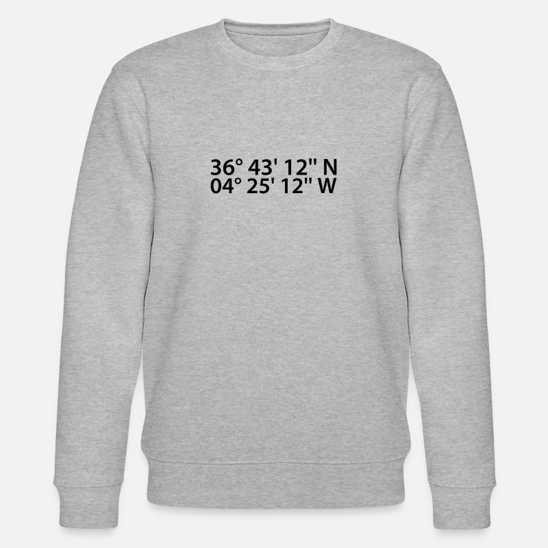 Malaga Coordinates - Stanley/Stella CHANGER Unisex Organic Sweatshirt - heather grey
