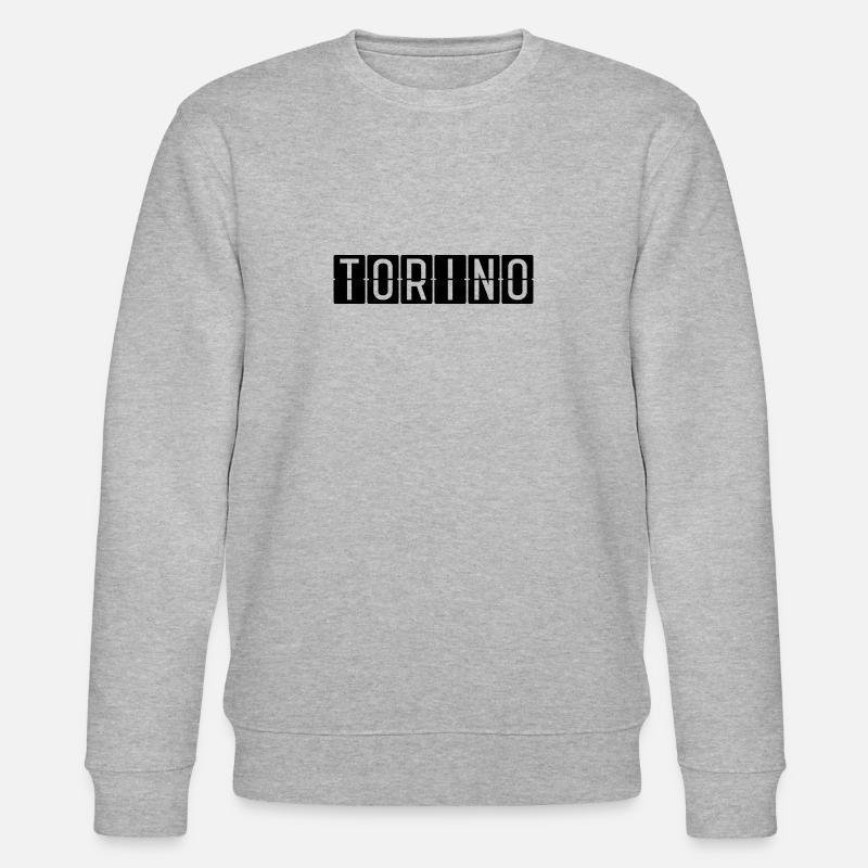 Torino Flughafentafel - Stanley/Stella Unisex Bio-Sweatshirt CHANGER  - Grau meliert