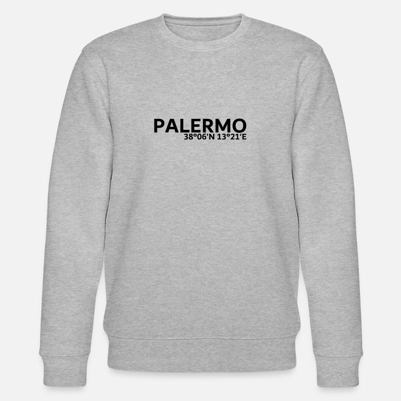 Coordonnées de Palerme - Sweat bio CHANGER Stanley/Stella Unisexe - gris chiné