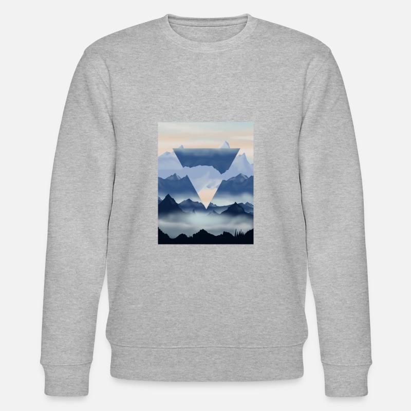 Berglandschaft - Stanley/Stella Unisex Bio-Sweatshirt CHANGER  - Grau meliert