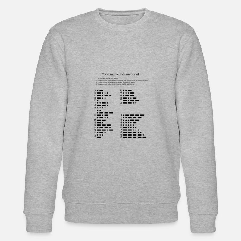 Morse-Code - Stanley/Stella Unisex Bio-Sweatshirt CHANGER  - Grau meliert