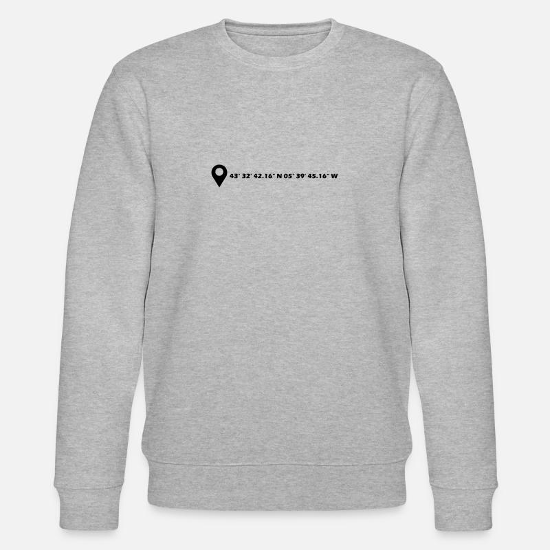 Coordonnées de Gijón - Sweat bio CHANGER Stanley/Stella Unisexe - gris chiné