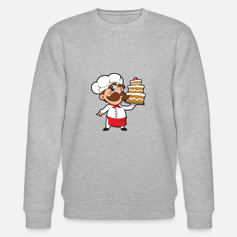 Cake baker bakery baking - Stanley/Stella CHANGER Unisex Organic Sweatshirt - heather grey