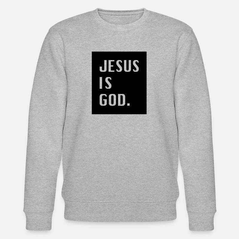 Jesus is God. - Stanley/Stella Unisex Bio-Sweatshirt CHANGER  - Grau meliert
