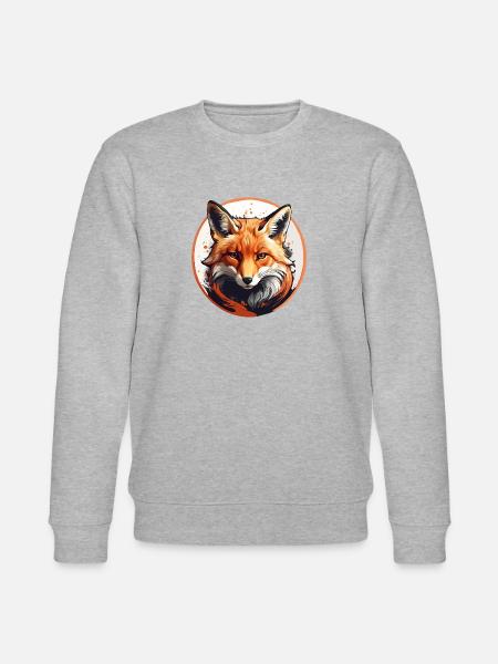Red Fox Fox Portrait - Stanley/Stella CHANGER Unisex Organic Sweatshirt - heather grey