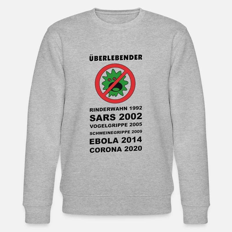 Corona Überlebender - Stanley/Stella Unisex Bio-Sweatshirt CHANGER  - Grau meliert
