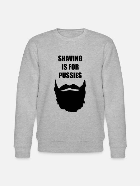 Bart Schnurrbart lustiger Spruch lustige Sprüche - Stanley/Stella Unisex Bio-Sweatshirt CHANGER - Grau meliert