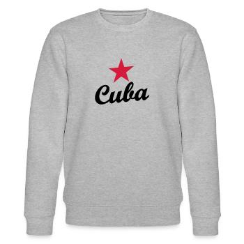 CUBA OLD SCHOOL - Stanley/Stella CHANGER Unisex Organic Sweatshirt - heather grey - Front - Nik (191cm) & Marisol (170cm)