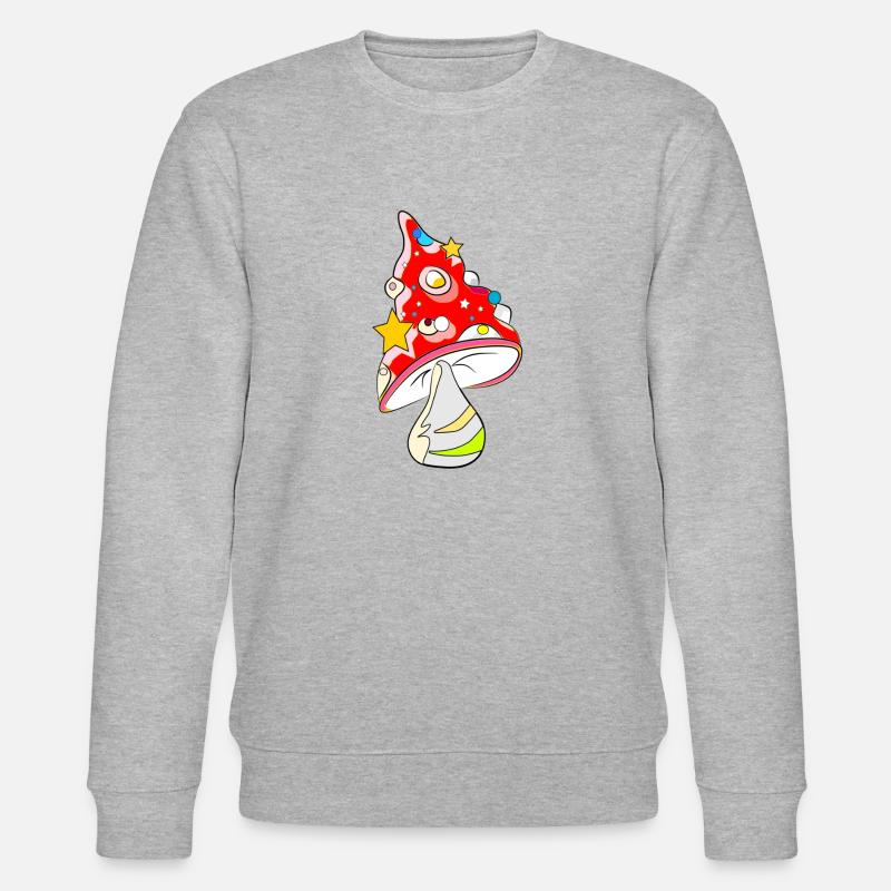 Champignon rouge - agaric de mouche - Sweat bio CHANGER Stanley/Stella Unisexe - gris chiné