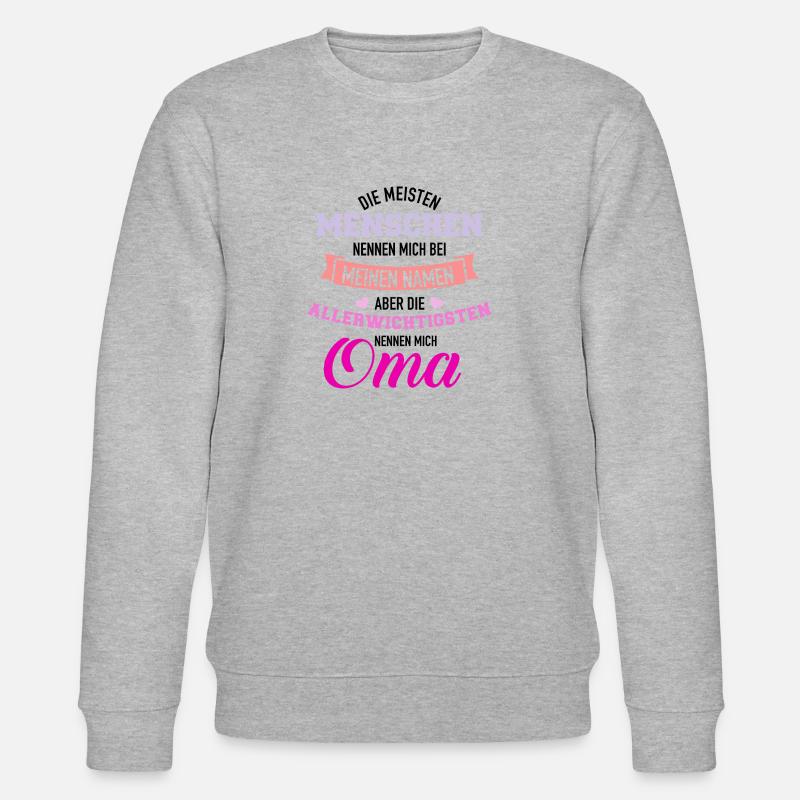 Oma - Stanley/Stella Unisex Bio-Sweatshirt CHANGER - Grau meliert