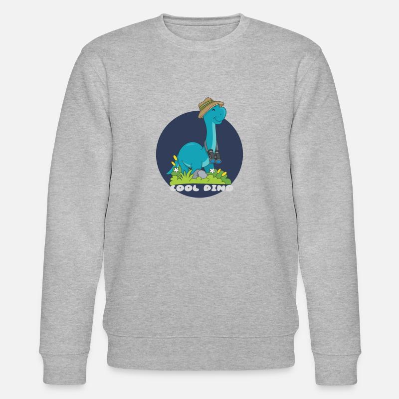 Cool Dino - Stanley/Stella Unisex Bio-Sweatshirt CHANGER  - Grau meliert