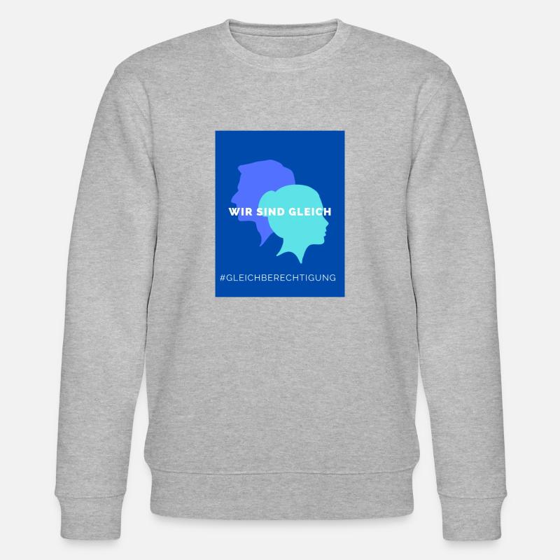 Wir sind gleich - Stanley/Stella Unisex Bio-Sweatshirt CHANGER  - Grau meliert